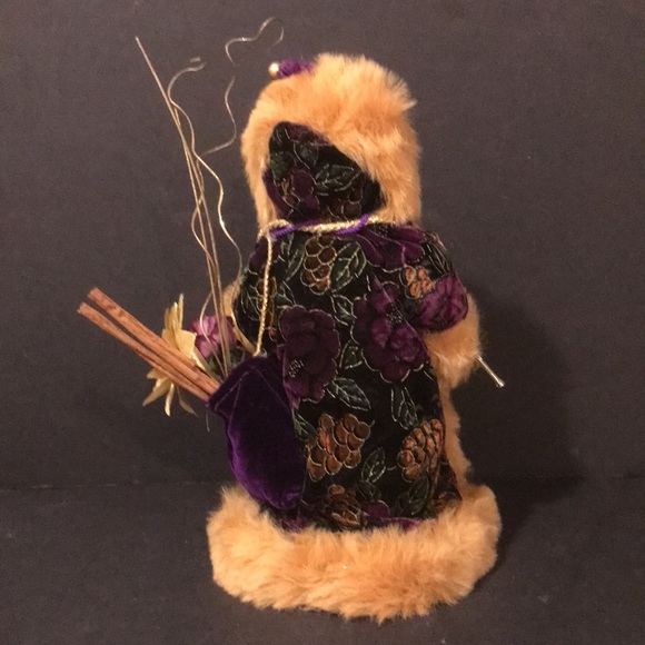 Gorgeous Fabric Santa With Porcelain Face and Hands - Picture 3 of 9